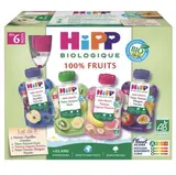 100% fruits 4 variétés BIO - dès 6 mois, Hipp (8 x 90 g)