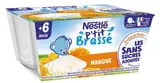 P'tit brassé mangue sans sucre ajouté dès 6 mois, Nestlé (4 x 90 g)