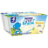 P'tit Brassé banane - 6 mois, Nestlé (4 x 100 g)