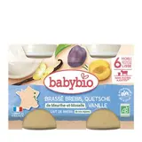 Brassé Brebis, Mirabelle et Vanille BIO - dès 6 mois, Babybio (2 x 130 g)