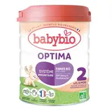 Optima 2 Lait en poudre au lait de vache français BIO - de 6 à 12 mois, Babybio (800 g)