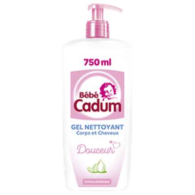 Gel nettoyant douceur hypoallergénique corps cheveux, Cadum   (750 ml)