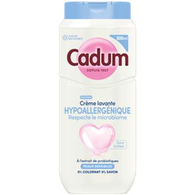 Crème lavante hypoallergénique, Cadum (500 ml)