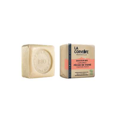 Savonnette douceur pêche de vigne BIO, La Corvette (100 g)