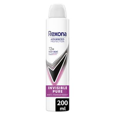 Déodorant invisible pure anti-traces, Rexona (200 ml)