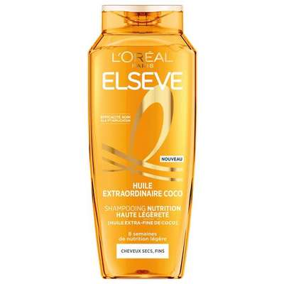 Shampoing nutrition haute légèreté coco - Huile extraordinaire, Elseve (250 ml)