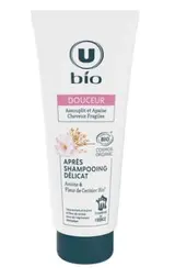 Après shampooing cheveux fragiles lait d'avoine et fleur de cerisier, U BIO (200 ml)