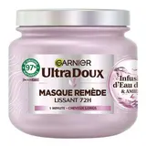 Masque cheveux remède lissant 72H infusion eau de riz, Ultra Doux (340 ml)