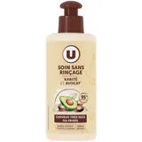Soin capillaire sans rinçage à l'avocat et au karité cheveux secs ou frisés, U (300 ml)