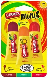 Mini tubes de baumes à lèvres SPF15, Carmex (x 3)