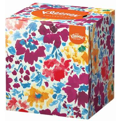 Boite de mouchoirs blanc 3 plis cube, Kleenex (x 48)