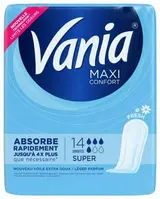 Serviettes fresh Maxi confort, Vania (x 14)