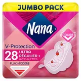 Serviettes ultra régulier plus jumbo pack, Nana (x 28)
