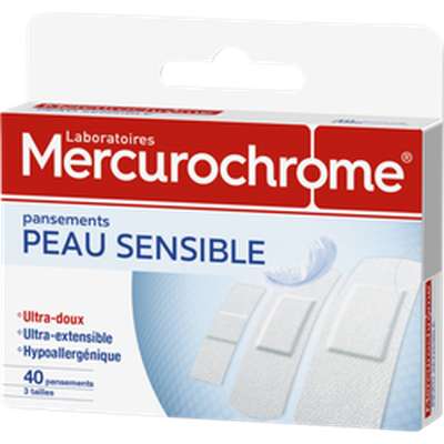 Pansements peau sensible, Mercurochrome (x 40)
