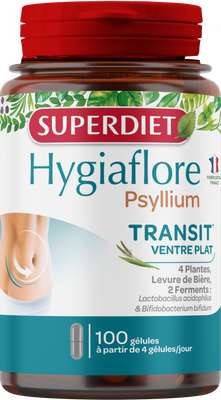 Hygiaflore Transit ventre plat BIO, Superdiet (100 gélules)