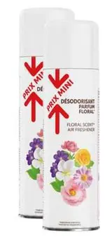 Désodorisant parfum floral, Prix mini (Lot de 2 x 300 ml)