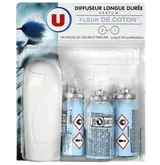 Diffuseur longue durée + 3 recharges parfum fleurs de coton, U (105g)