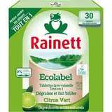 Tablettes pour lave-vaisselle tout en 1 citron vert, Rainett (x 30)