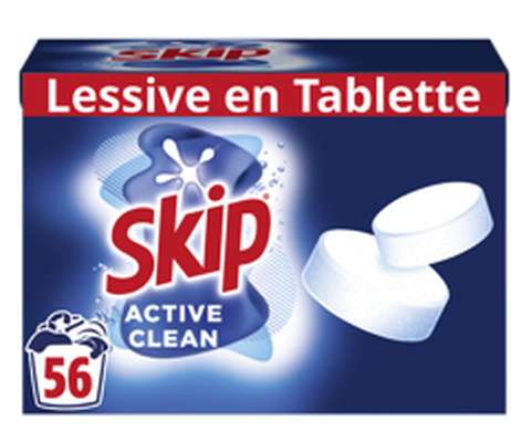Lessive active clean Tabs, Skip (x 56, 1,68 kg)