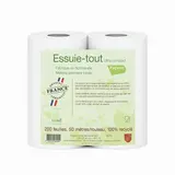 Essuie-tout blanc 100% recyclé, Papeco (200 feuilles)