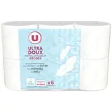 Papier toilette ultra doux décoré triple épaisseur, U (x 6 rouleaux)