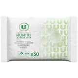 Papier toilette humide à l'aloe Vera, U (x 50)