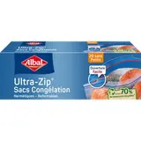 Sacs congélation ultra zip petit modèle 70% ressources recyclées, Albal (20 x 1 l)