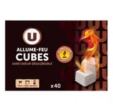 Allume-feu cubes paraffinés, U (x 40)