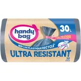 Sac poubelle lien ultra résistant 80% recyclés, Handy Bag (20 x 30 L)