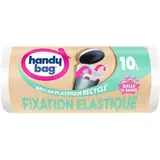 Sac poubelle salle de bain fixation élastique 80% plastique recyclés, Handy Bag (15 x 10 L)
