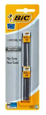Étui de 12 mines critérium, BIC (0,5 mm HB, x 2 étuis)