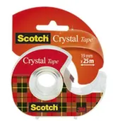 Ruban adhésif Crystal transparent + dévidoir, Scotch (19 mm x 25 m)