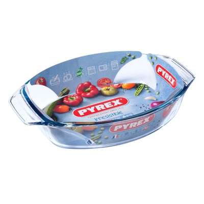 Plat en verre ovale 30x21cm, Pyrex