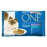 Sachet repas pour chats d'intérieur, Purina One (4 x 85 g)