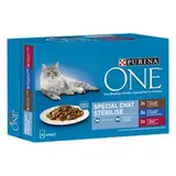 Chat stérilisé 3 variétés, Purina One  (8 x 85 g)