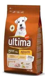 Croquettes pour chien mini adulte poulet, Ultima (1,35 kgs)