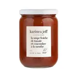 Soupe fraiche de tomate et concombre à la menthe BIO, Karine & Jeff (500 ml)