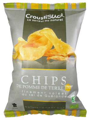 Chips de pomme de terre BIO, Croustisud (110 g)