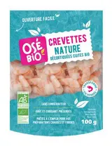 Crevettes nature décortiquées cuites BIO, Osé Bio (100 g)