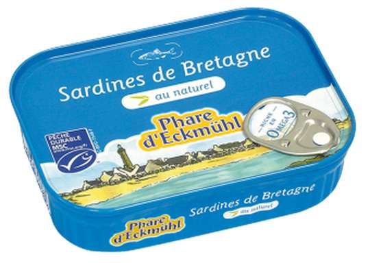 Sardines au naturel en boîte 1/5, Phare d'Eckmuhl (135 g)