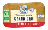 Beurre de baratte grand cru, 1/2 sel BIO, Grandeur Nature (250 g)