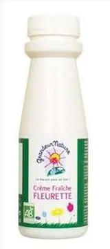 Crème fraîche fleurette 30% de MG BIO, Grandeur Nature (25 cl)