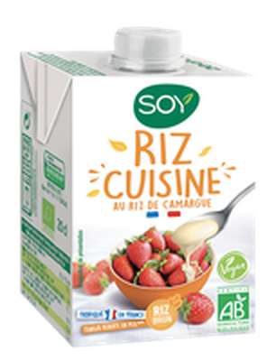 Crème végétale riz cuisine BIO, Sojade (20 cl)