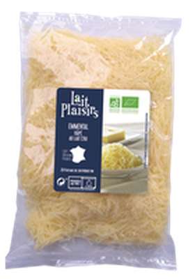 Emmental râpé au lait cru 29% MG BIO, Lait Plaisirs (200 g)
