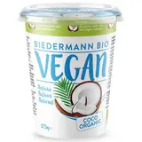 Dessert brassé fermenté nature au lait de coco BIO, Biedermann (375 g)