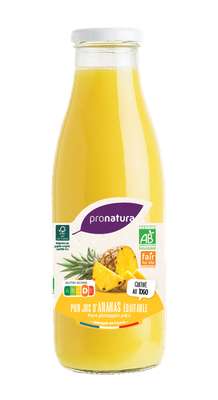 Jus d'ananas équitable BIO, Pronatura Gamme Producteurs (75 cl)