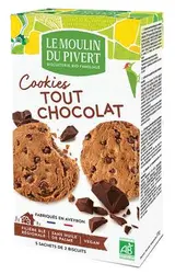 Cookies tout choco BIO, Le Moulin du Pivert (175 g)