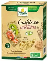 Crakines d'épeautre pain azyme BIO, Moulin des Moines (200 g)