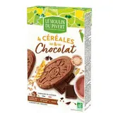 Biscuits P'tit Déj céréales et chocolat BIO, Le Moulin du Pivert (190 g)