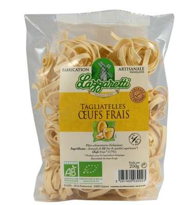 Tagliatelles aux oeufs frais BIO, Lazzaretti (250 g)